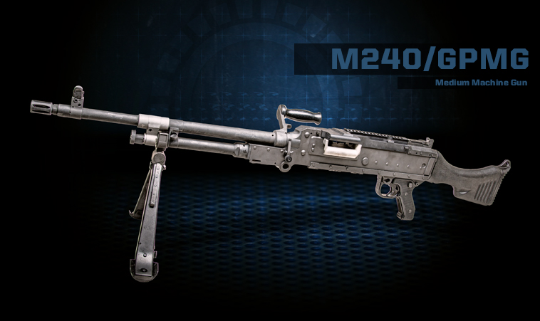 U.S. Ordnance M240 GPMG, fully-automatic, 7.62mm machine gun
